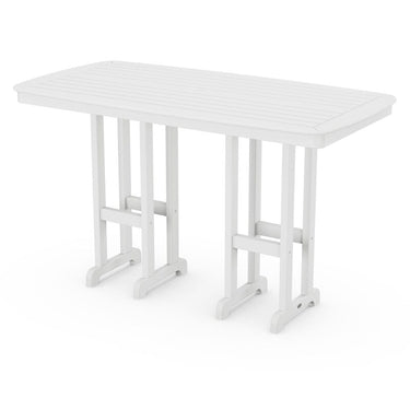 POLYWOOD Nautical 37 X 72-Inch Bar Table - White